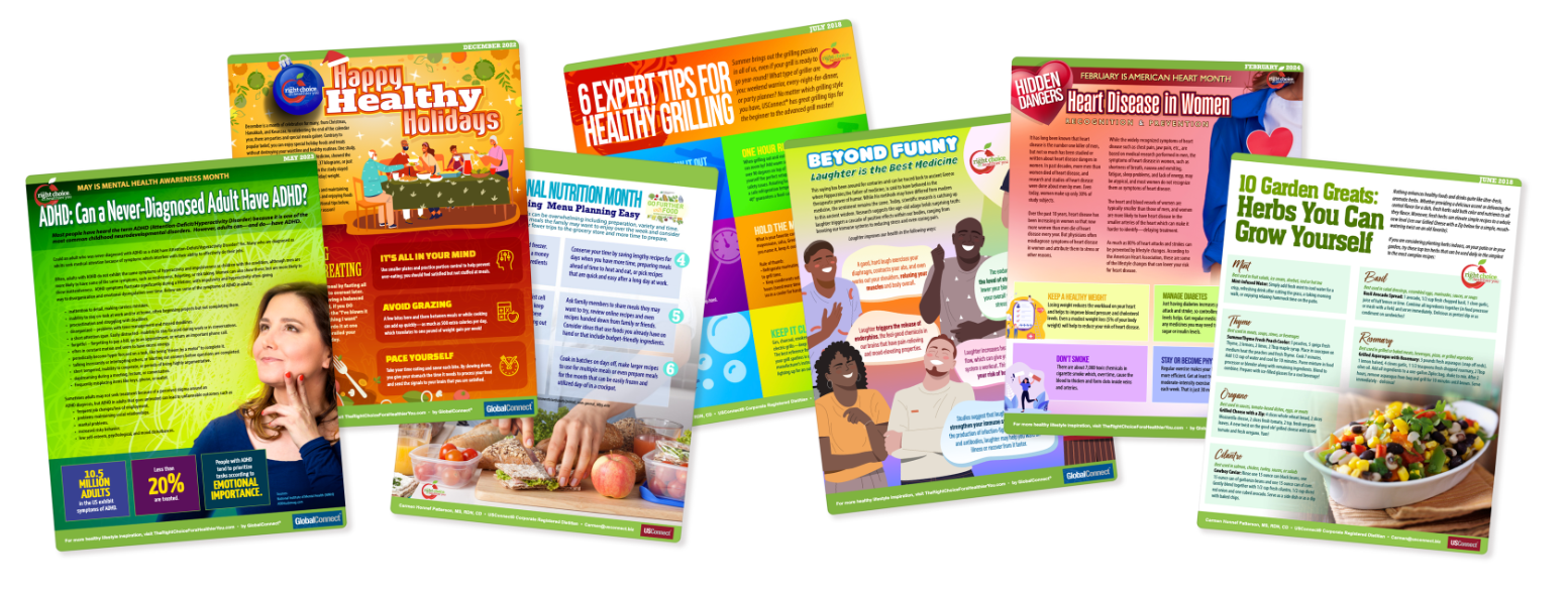 full-color, monthly newsletter